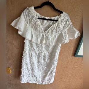 See by Chloe white floral shift dress size small